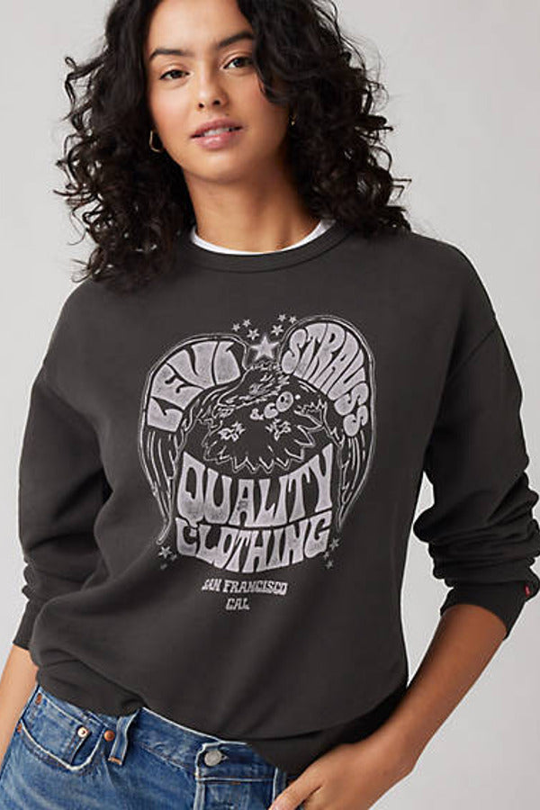 Levi's Graphic Heritage Crewneck Sweatshirt Black