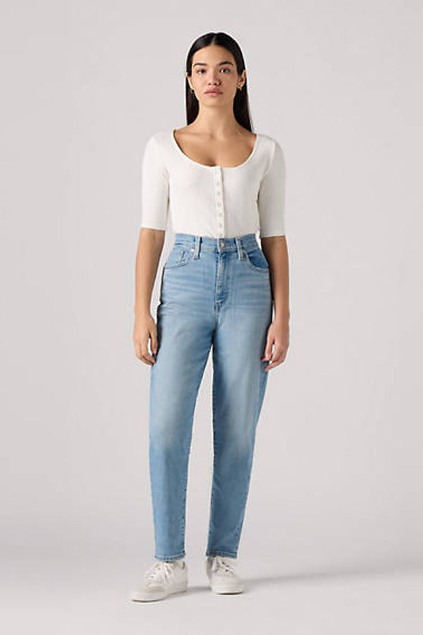 Levi's High Waisted Mom Jeans Blue