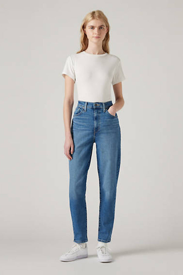 Levi's High Waisted Mom Jeans Blue