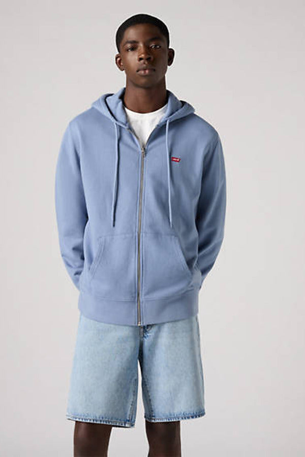 Levi's New Original Zip Up Hoodie Blue