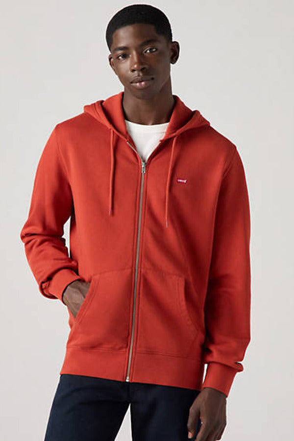 Levi's New Original Zip Up Hoodie Red