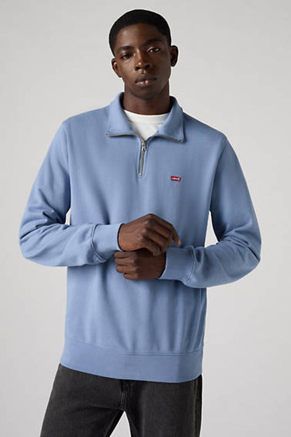 Levi's Original Housemark Quarter Zip Pullover Blue