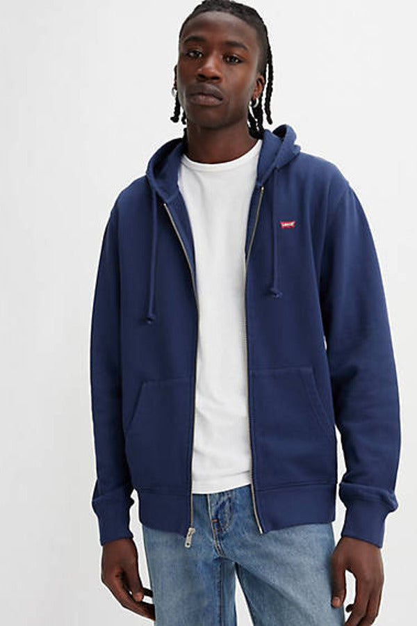 Levi's Original Zip Up Hoodie Blue