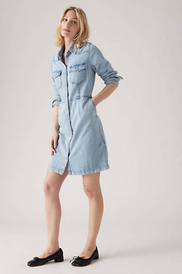 Levi's Otto Western Dress Blue