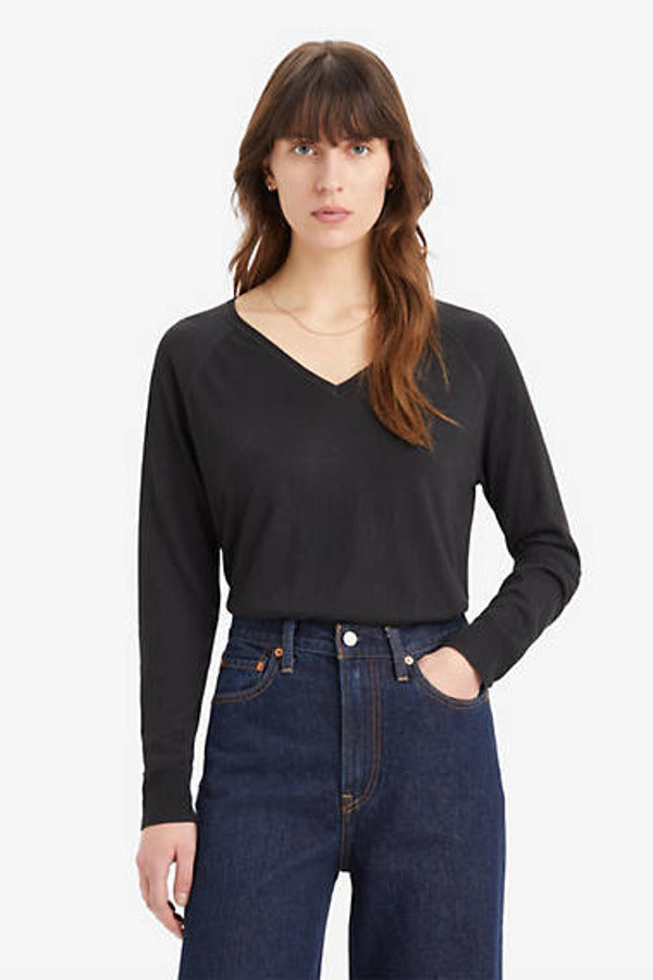 Levi's Petal V Neck Sweater Black