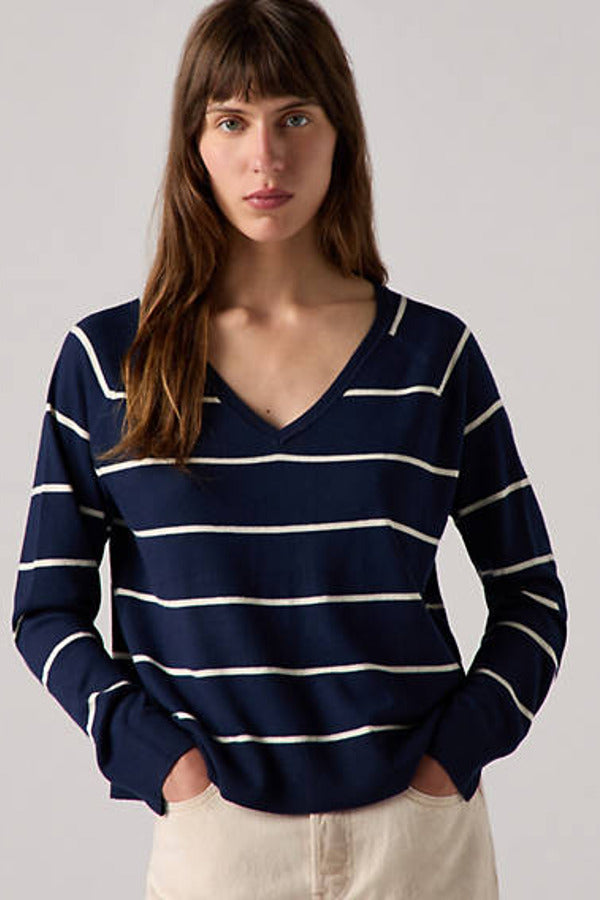 Levi's Petal V Neck Sweater Blue