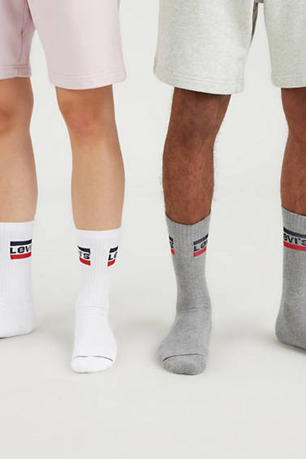 Levi's Regular Cut Sportswear Socks 2 Pack White