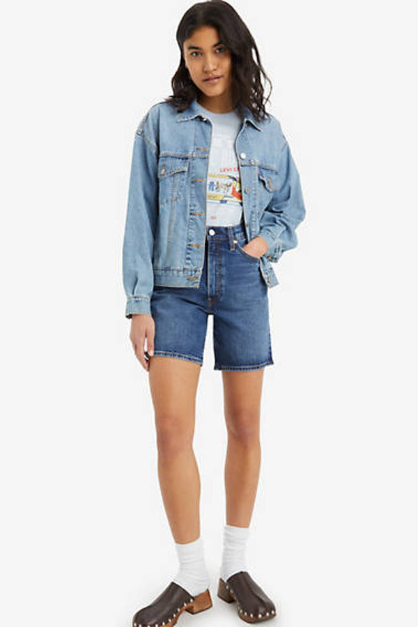 Levi's Ribcage Bermuda Shorts Blue