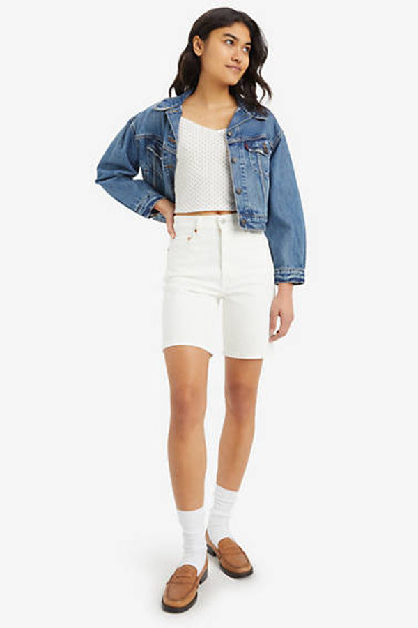 Levi's Ribcage Bermuda Shorts White