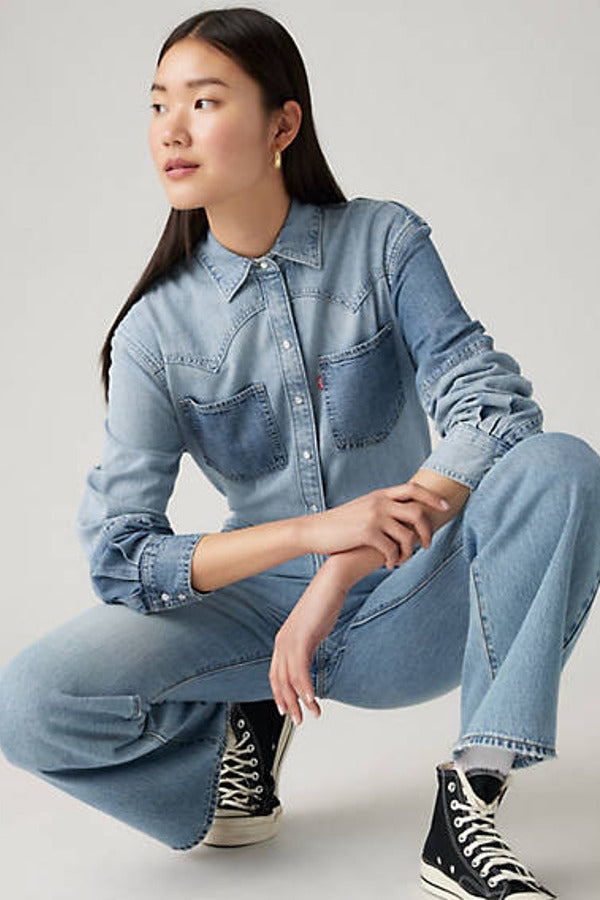 Levi's Teodora Lightweight Western Shirt Blue