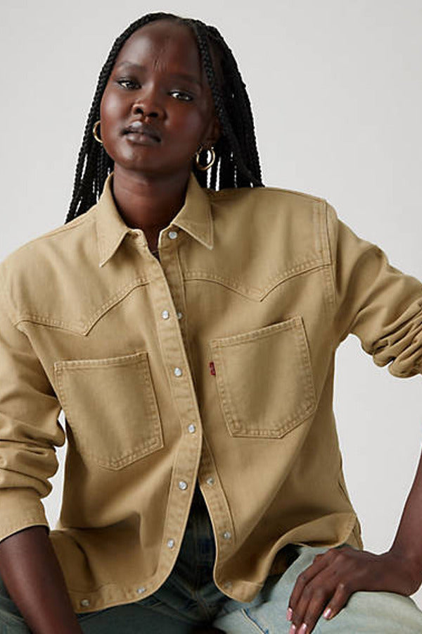 Levi's Teodora Western Shirt - Beige / Dusty Travertine Top