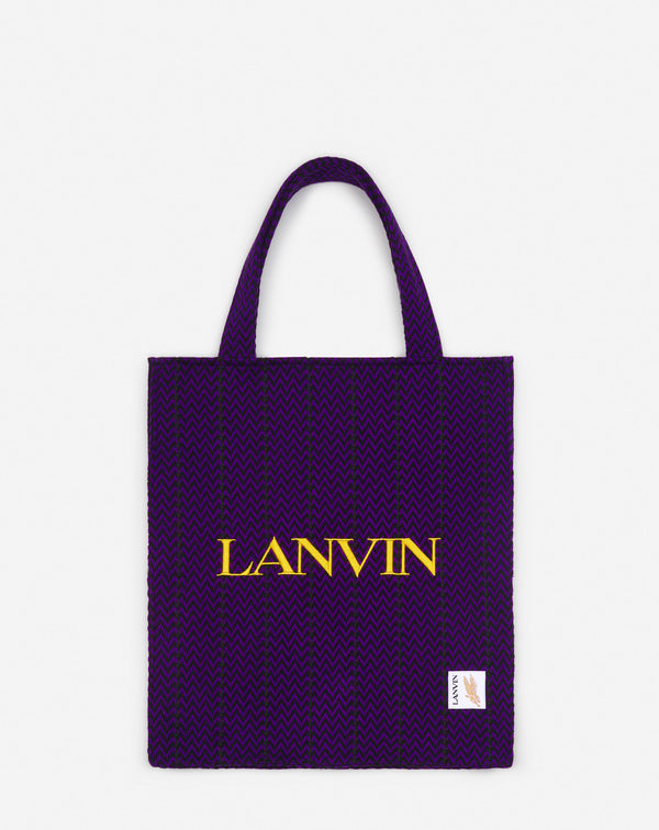 Sac Cabas Curb Lanvin X Future En Coton Black/purple Reign Lanvin