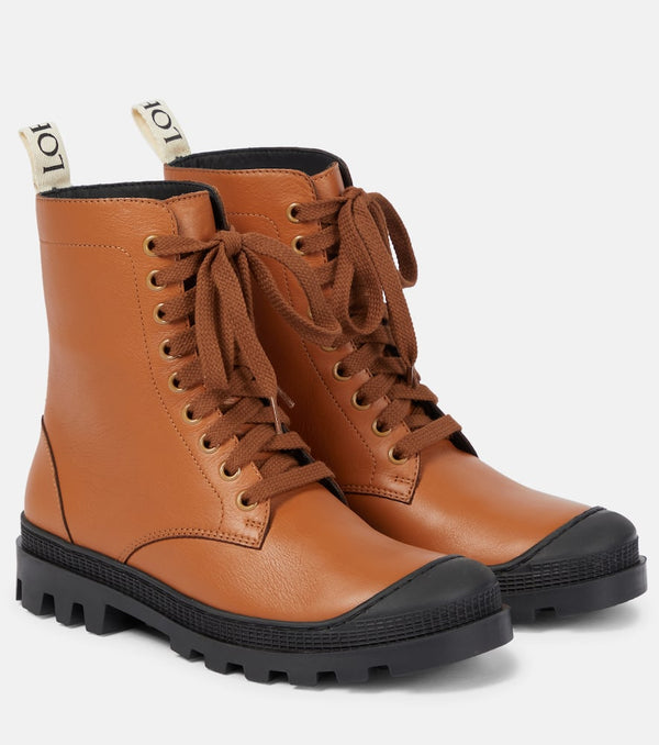 Loewe Leather combat boots