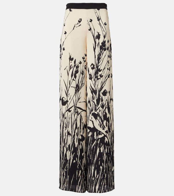 Loro Piana Kristofer printed silk wide-leg pants