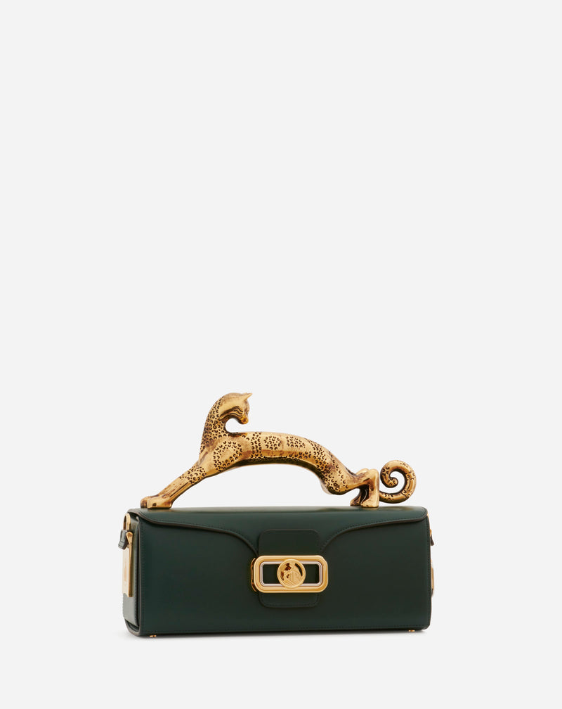 Leather Pencil Cat Bag For Women Green Lanvin