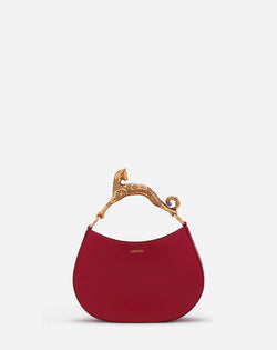 Hobo Cat Leather Bag For Women Turkish Red Lanvin