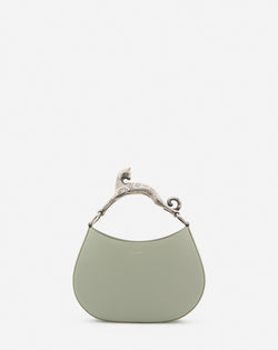 Leather Pm Hobo Cat Bag For Women Sage Lanvin