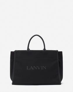 In & out Medium Canvas Tote Bag For Women Black Lanvin