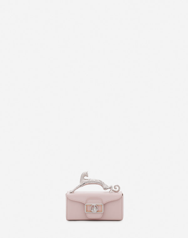 Leather Micro Pencil Cat Bag For Women Rosé Lanvin