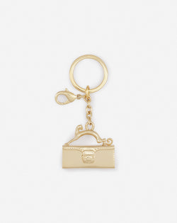 Pencil Cat Brass Key Ring For Women Gold Lanvin