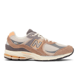 New Balance Unisex 2002R in Brown/Orange/Grey Suede/Mesh, 