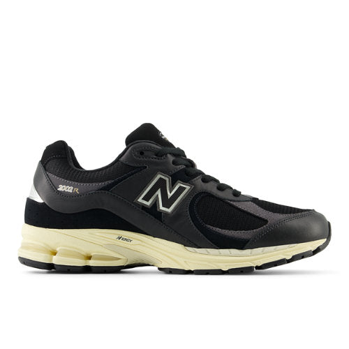 New Balance Men's 2002R in Black/Grey/Brown Leather, 