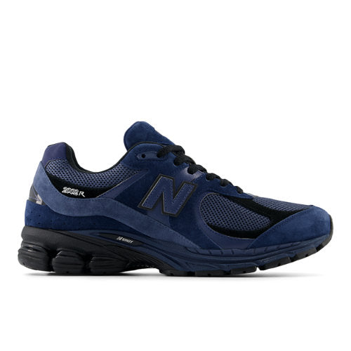 New Balance Men's 2002R in Blue/Black Suede/Mesh, 