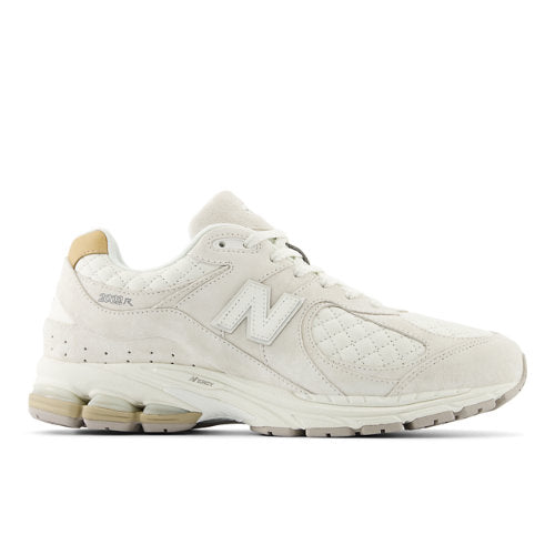 New Balance Men's 2002R in White/Grey/Beige Leather, 