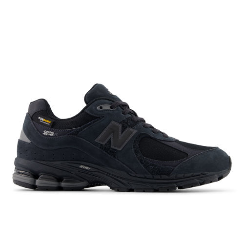 New Balance Men's 2002R in Black/Grey Leather, 