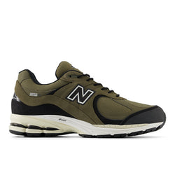 New Balance Men's 2002RX in Green/Black/Beige Suede/Mesh, 