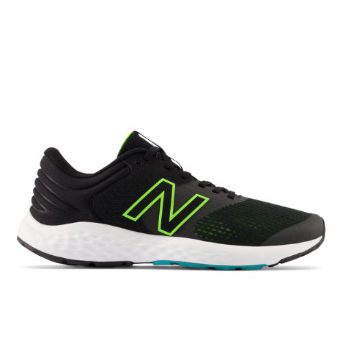 New Balance Men's 520v7 in Black/Green/White Textile, 