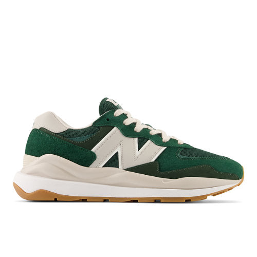 New Balance 57 40 in Green Grey White Leather
