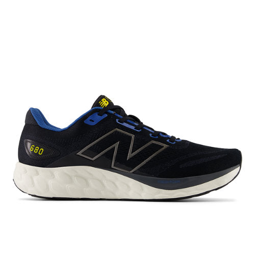 New Balance Fresh Foam 680 v8 in Black Blue Orange White Textile