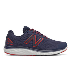 New Balance Men's Fresh Foam 680v7 in Blue/Red Synthetic, 