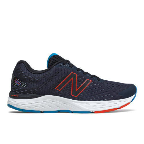 New Balance Men's 680v6 in Black/Red Mesh, 