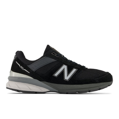 New Balance Men's MADE in USA 990v5 Core in Black/Grey Suede/Mesh, 