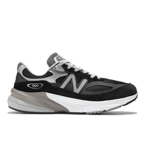 New Balance Made in USA 990v6 in Black White Suede Mesh