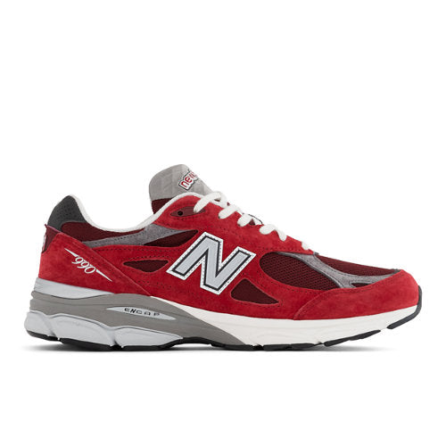 New Balance MADE in USA 990v3 in Red Grey Leather