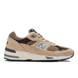 New Balance Made in UK 991v1 Finale in Brown Grey Suede Mesh