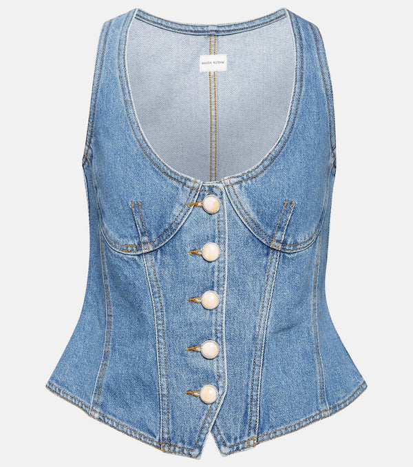 Magda Butrym Denim corset top