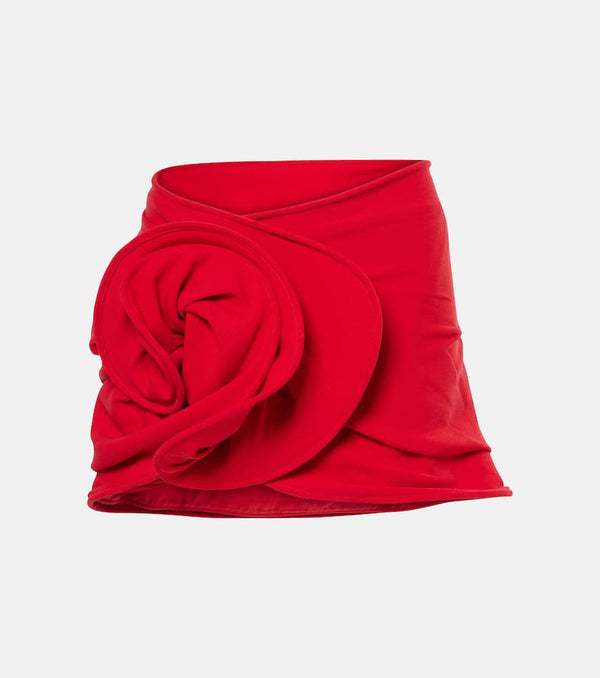 Magda Butrym Floral-appliqué wool-blend miniskirt