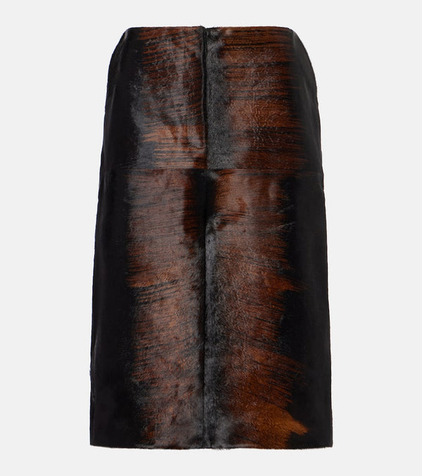 Magda Butrym Printed calf hair pencil skirt