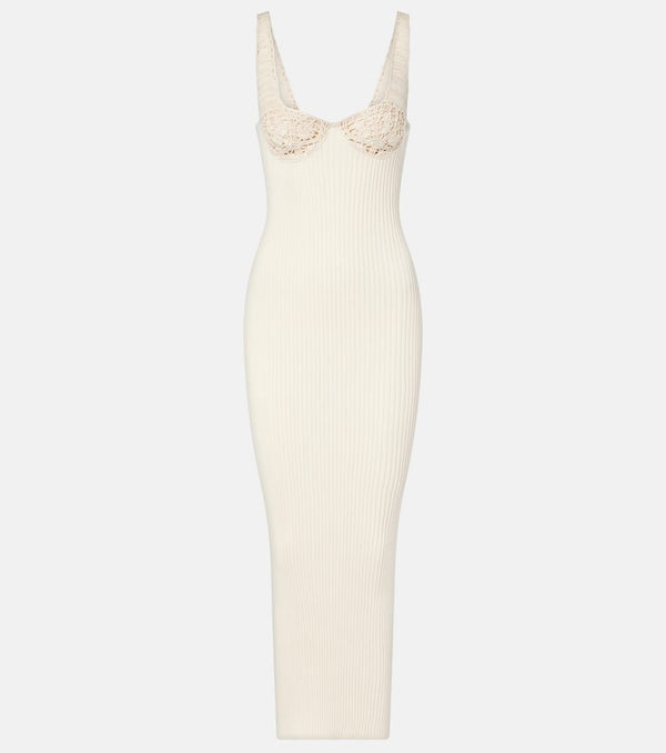 Magda Butrym Ribbed-knit cotton midi dress