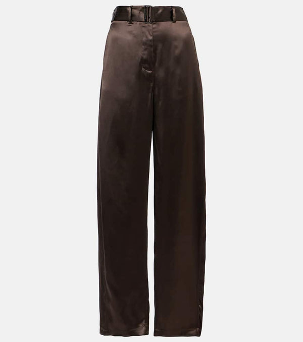 Magda Butrym Silk-blend satin straight pants