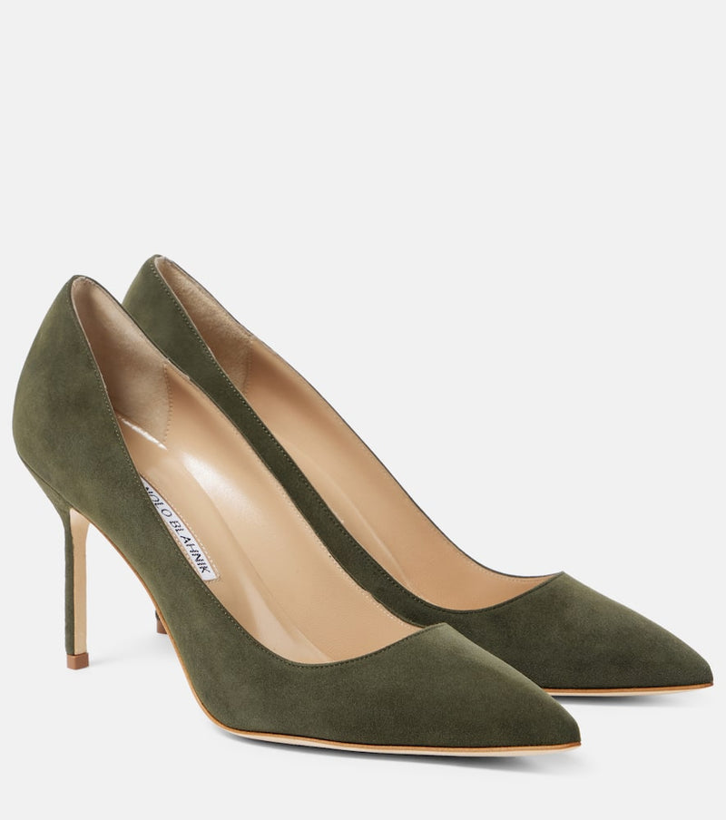 Manolo Blahnik BB 90 suede pumps