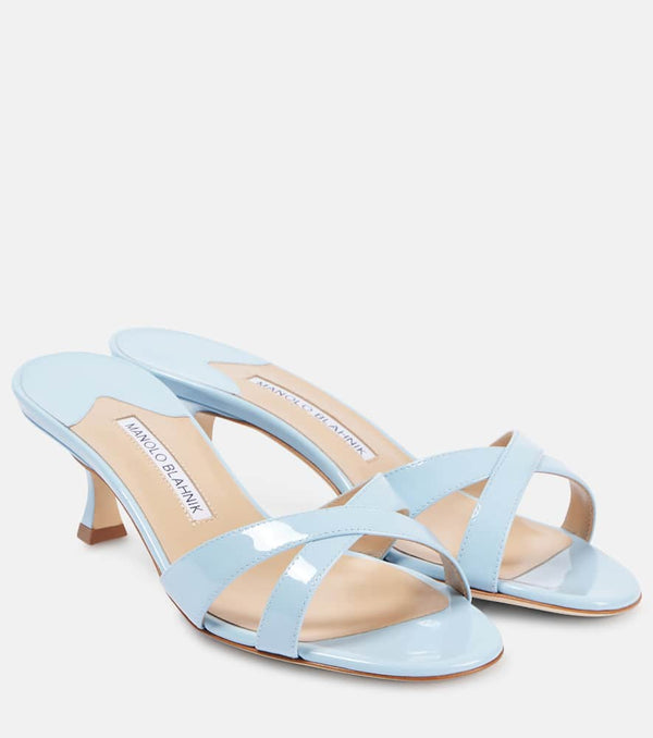 Manolo Blahnik Callamu 50 patent leather sandals