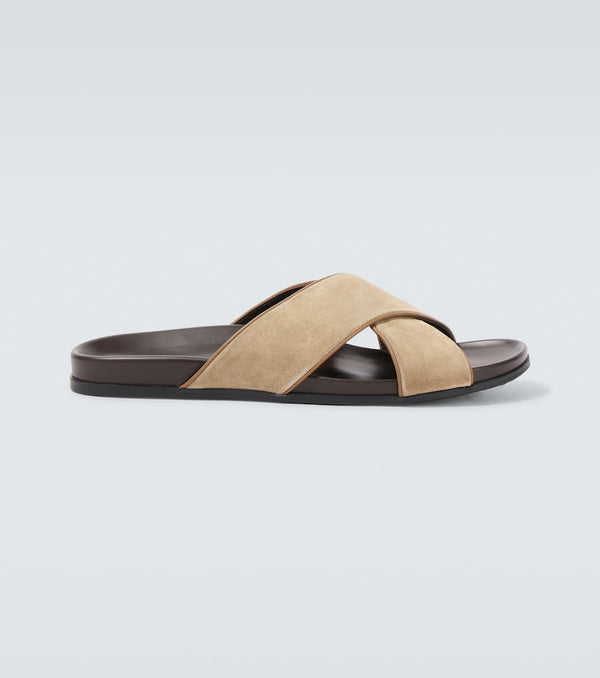 Manolo Blahnik Chiltern suede slides