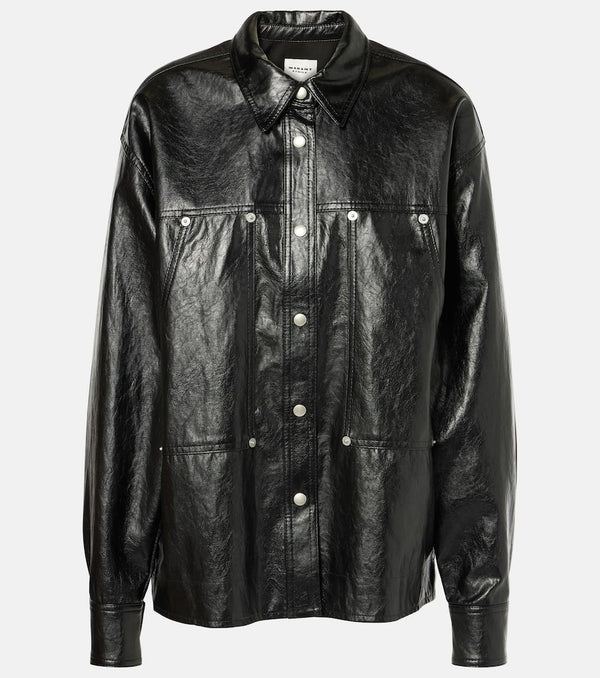 Marant Etoile Abelia faux leather shirt