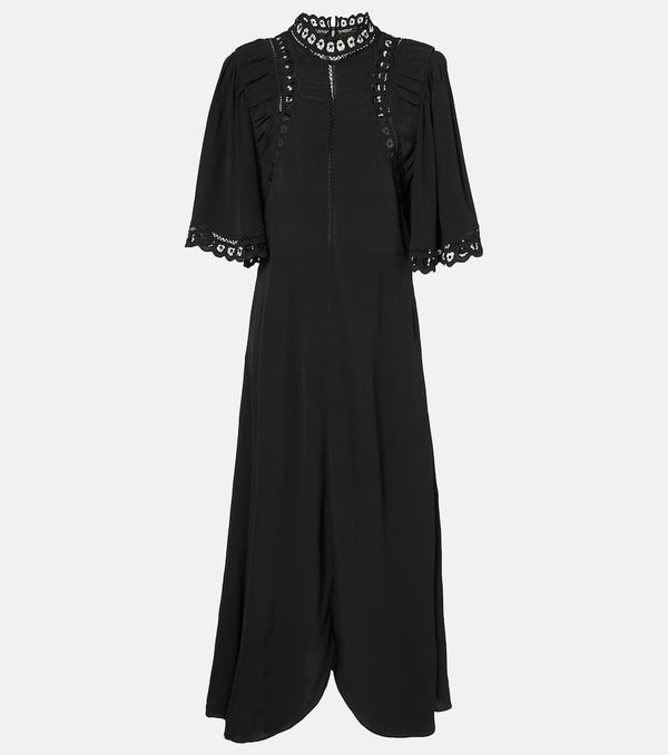 Marant Etoile Elidia lace-trimmed midi dress