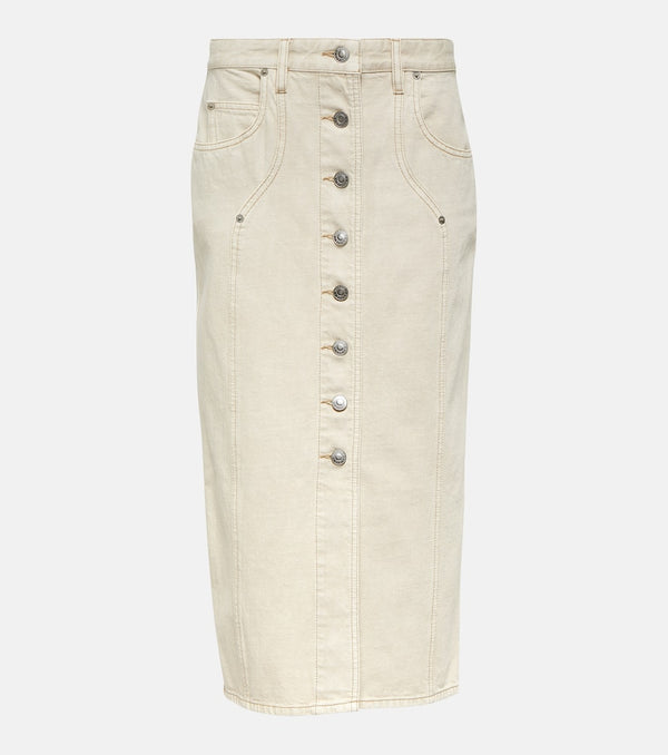 Marant Etoile Vandy denim midi skirt